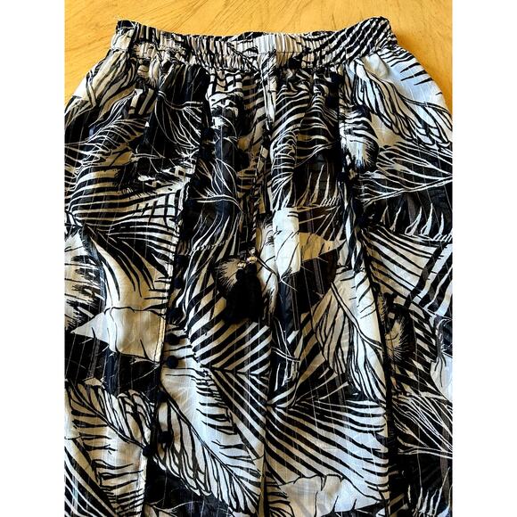 sheer Beach Pants Cover Up Black Metallic Tassels BOHO Fairy Sheer Whimsigoth - Picture 2 of 16